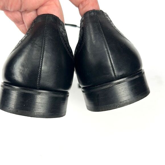 Bally Prestige Parawet Switzerland Leather Cap Toe Oxfords Black Wing Tips Shoes main image 4